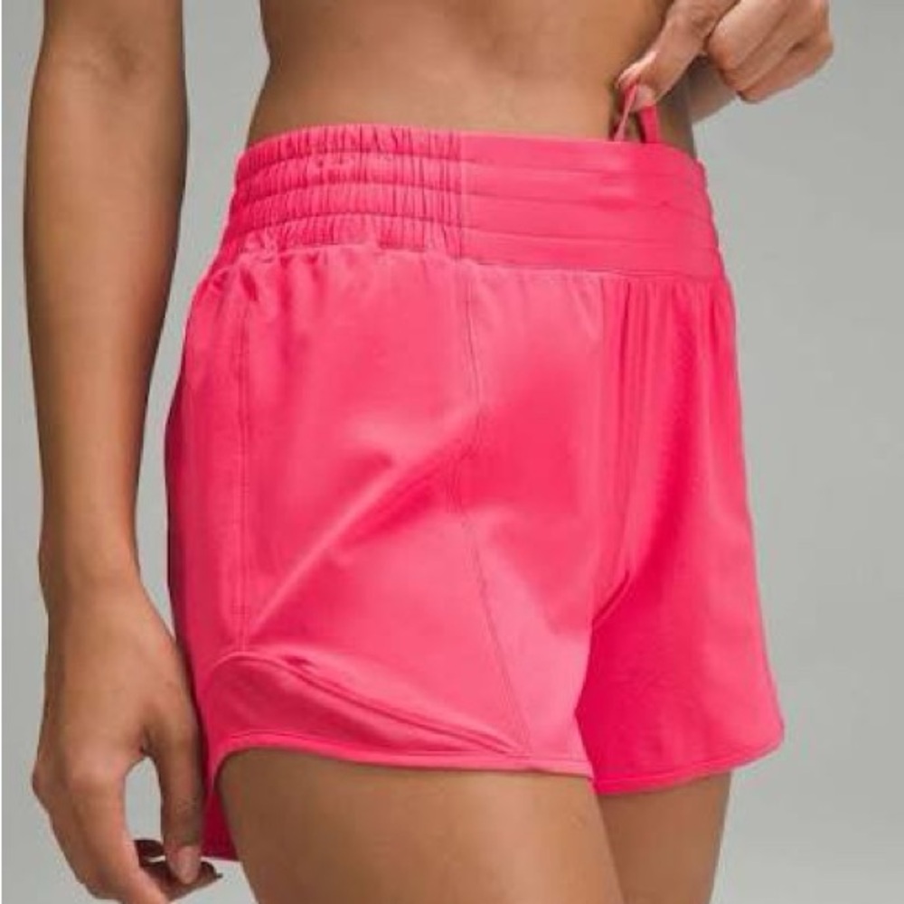 Lululemon hotty hot shorts 4 inch pink